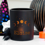 Personalised Celestial Moon Phase Halloween Candle Holder