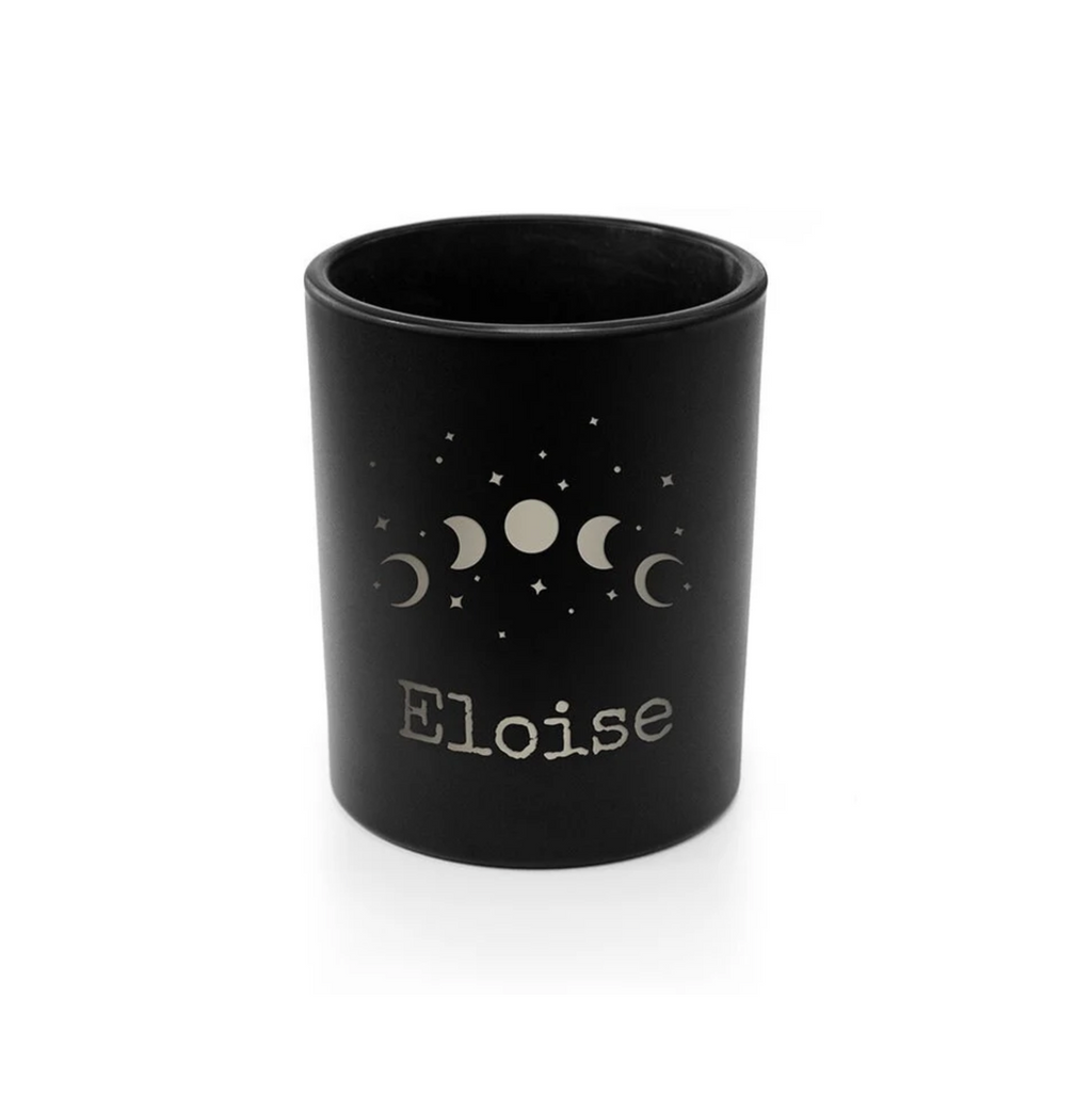Personalised Celestial Moon Phase Halloween Candle Holder