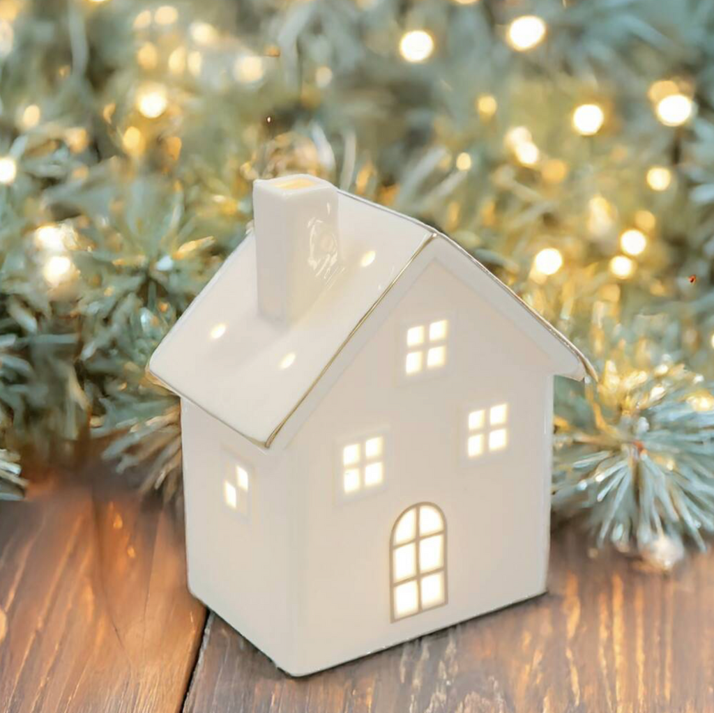 White And Gold Ceramic Home Tealight Holders