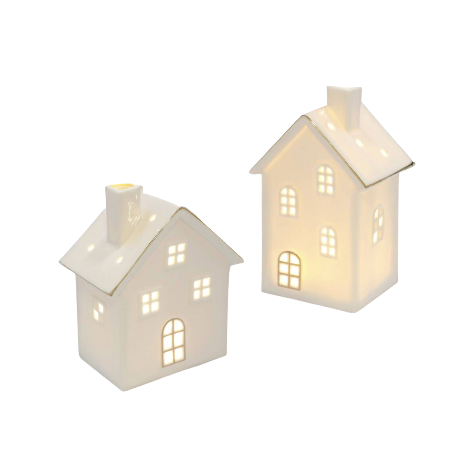 White And Gold Ceramic Home Tealight Holders