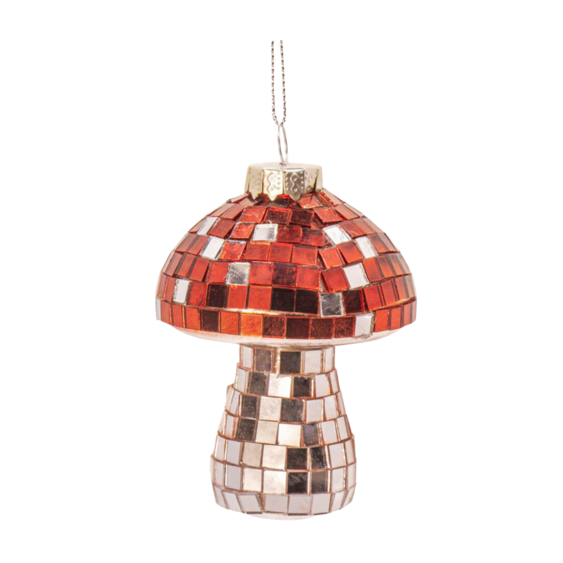 Mushroom Mirror Tile Bauble