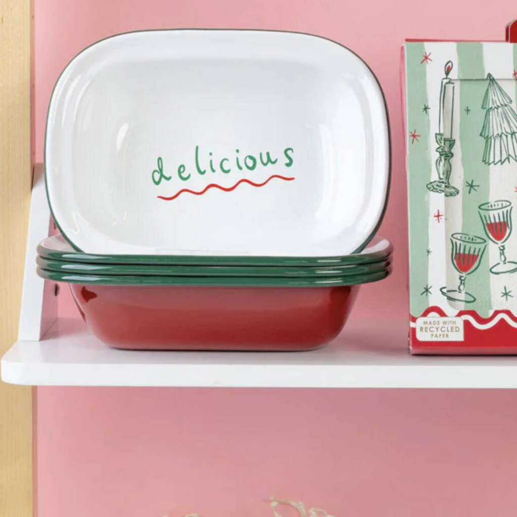 Enamel "Delicious" Dish