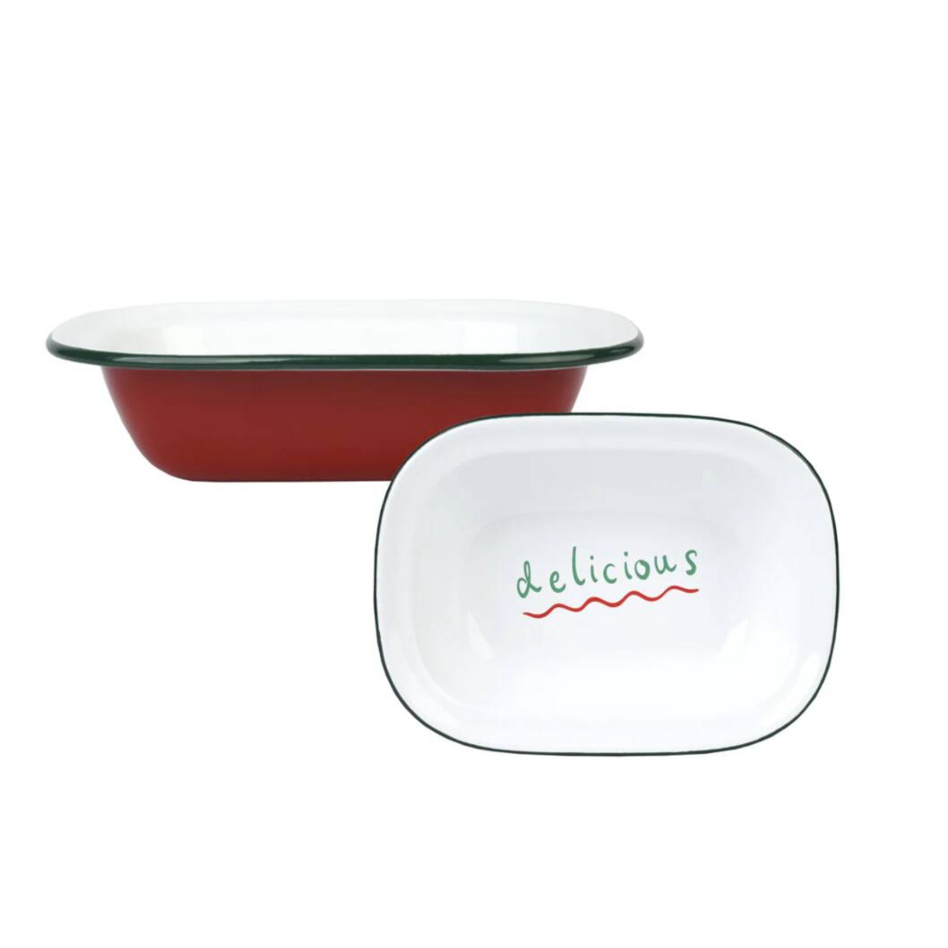 Enamel "Delicious" Dish