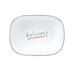 Enamel "Delicious" Dish