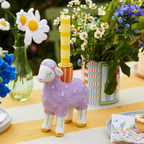 Hand Painted Lamb Ceramic Candle Holder