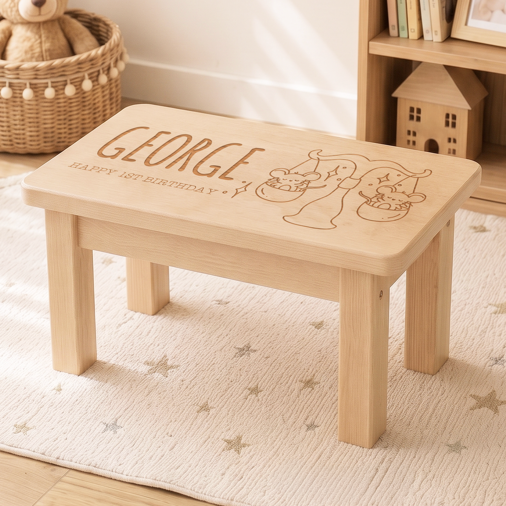 Personalised Wooden Zodiac Keepsake Kids Stool