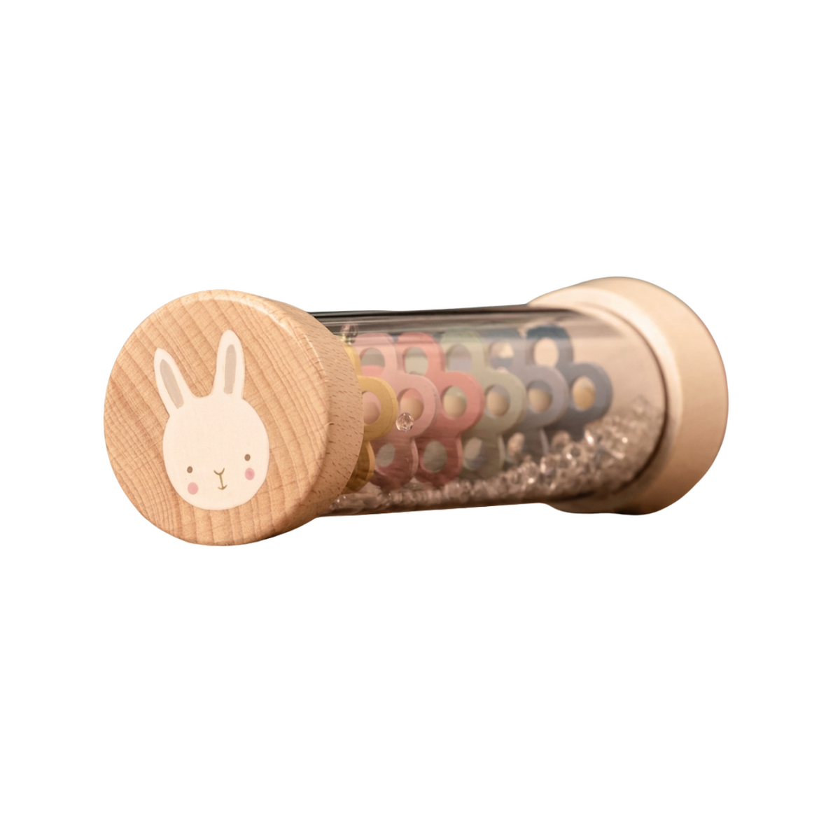 Personalised Wooden Bunny Sensory Toy Rainmaker
