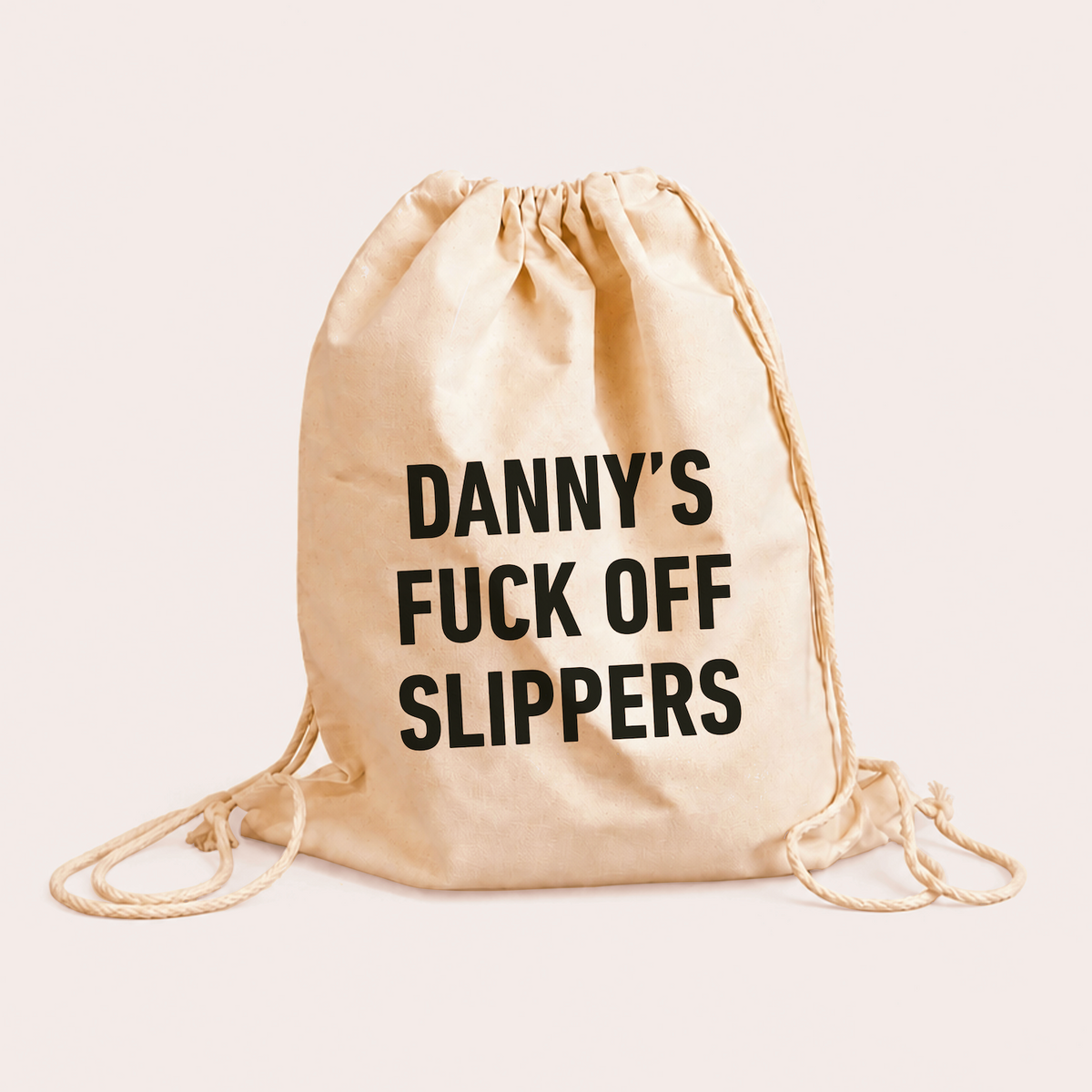 Personalised Black “Fuck Off” Slippers