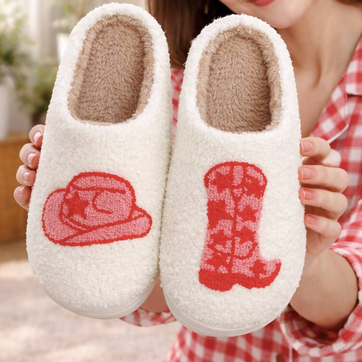 Personalised Women’s Cowboy Cowgirl Slippers