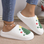 Personalised Festive Christmas Tree Slippers