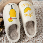 Personalised Pina Colada Cocktail Embroidered Slippers