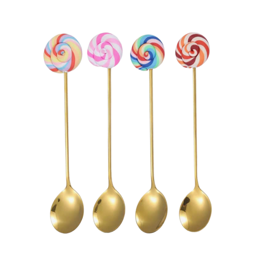 Lollipop Cutlery Gold Spoon & Fork Set