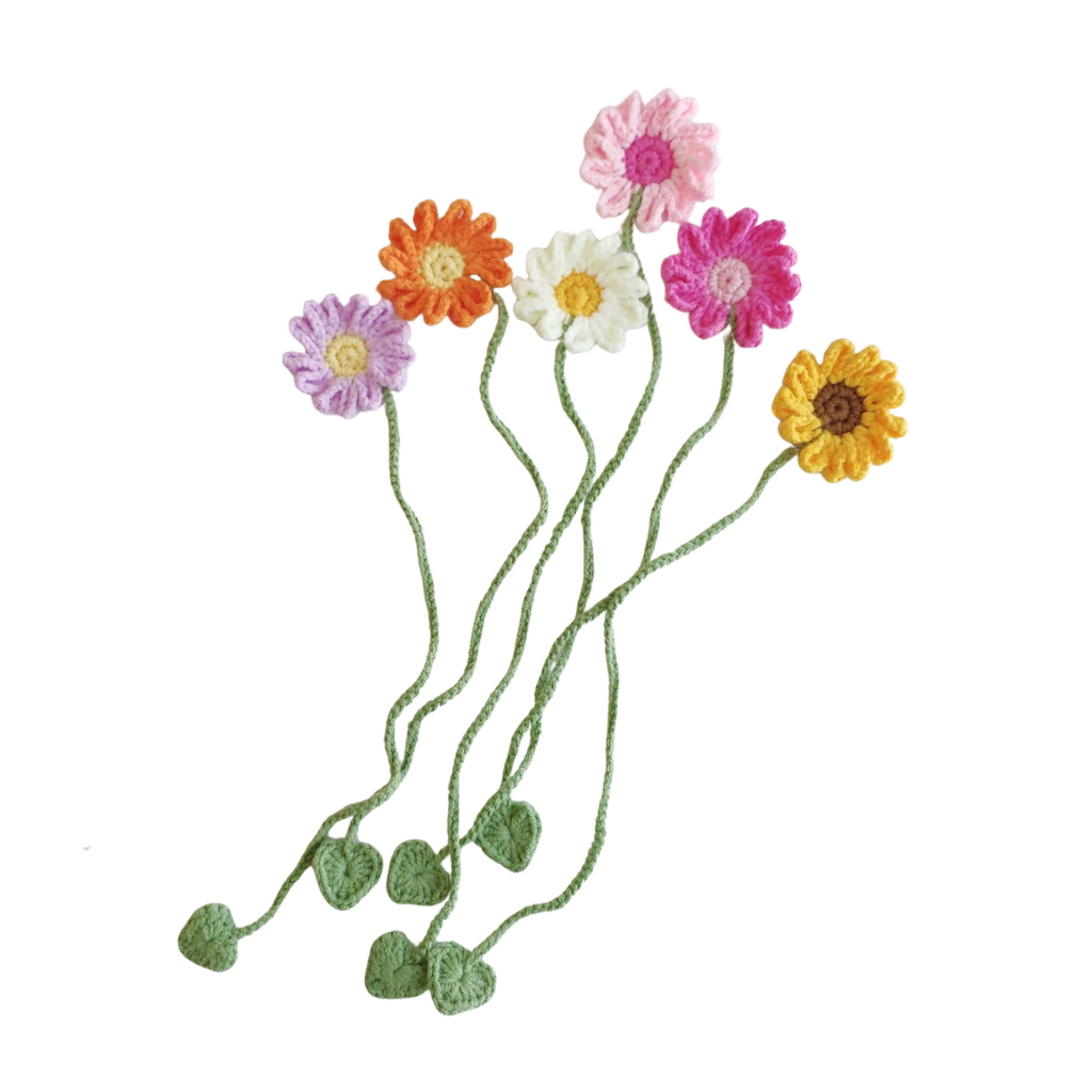 Handmade Colourful Crochet Flower Bookmark