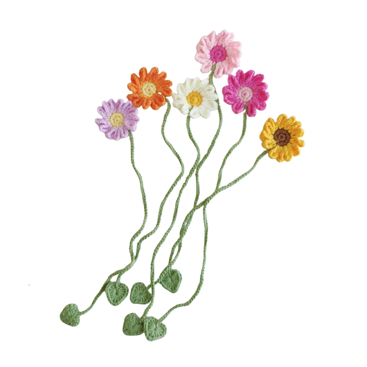 Handmade Colourful Crochet Flower Bookmark