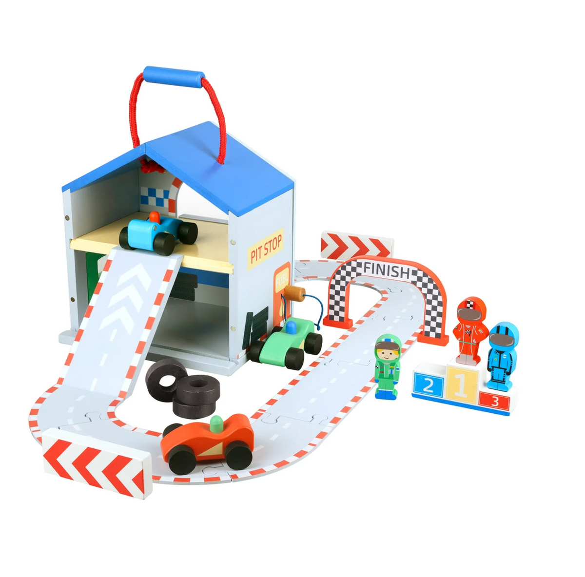 Personalised Children's Wooden Racing Track Play Set