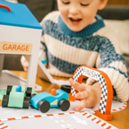 Personalised Children's Wooden Racing Track Play Set