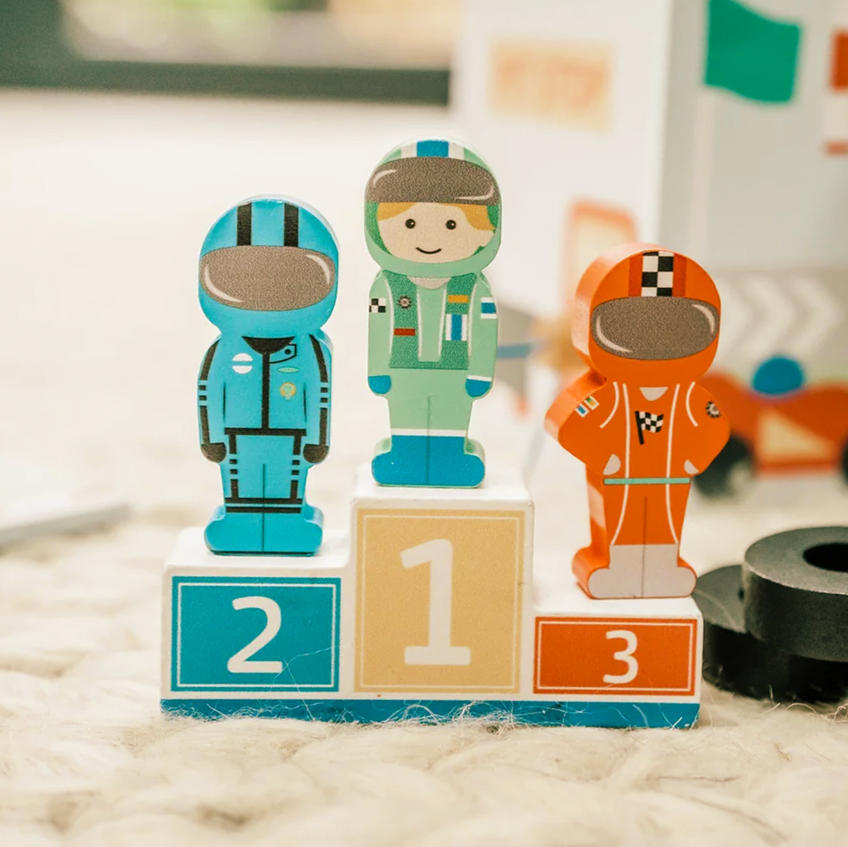 Personalised Children's Wooden Racing Track Play Set