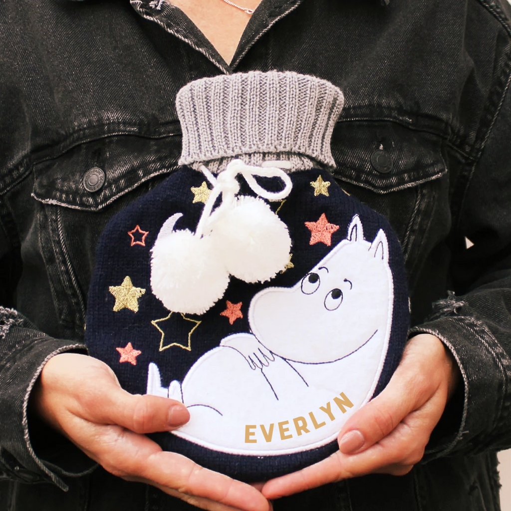 Personalised Moomin Moon Hot Water Bottle
