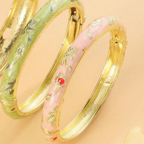 Cloisonné Enamel Bangle Bracelet