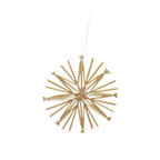 Set of 4 Rustic Straw Star Christmas Decorations