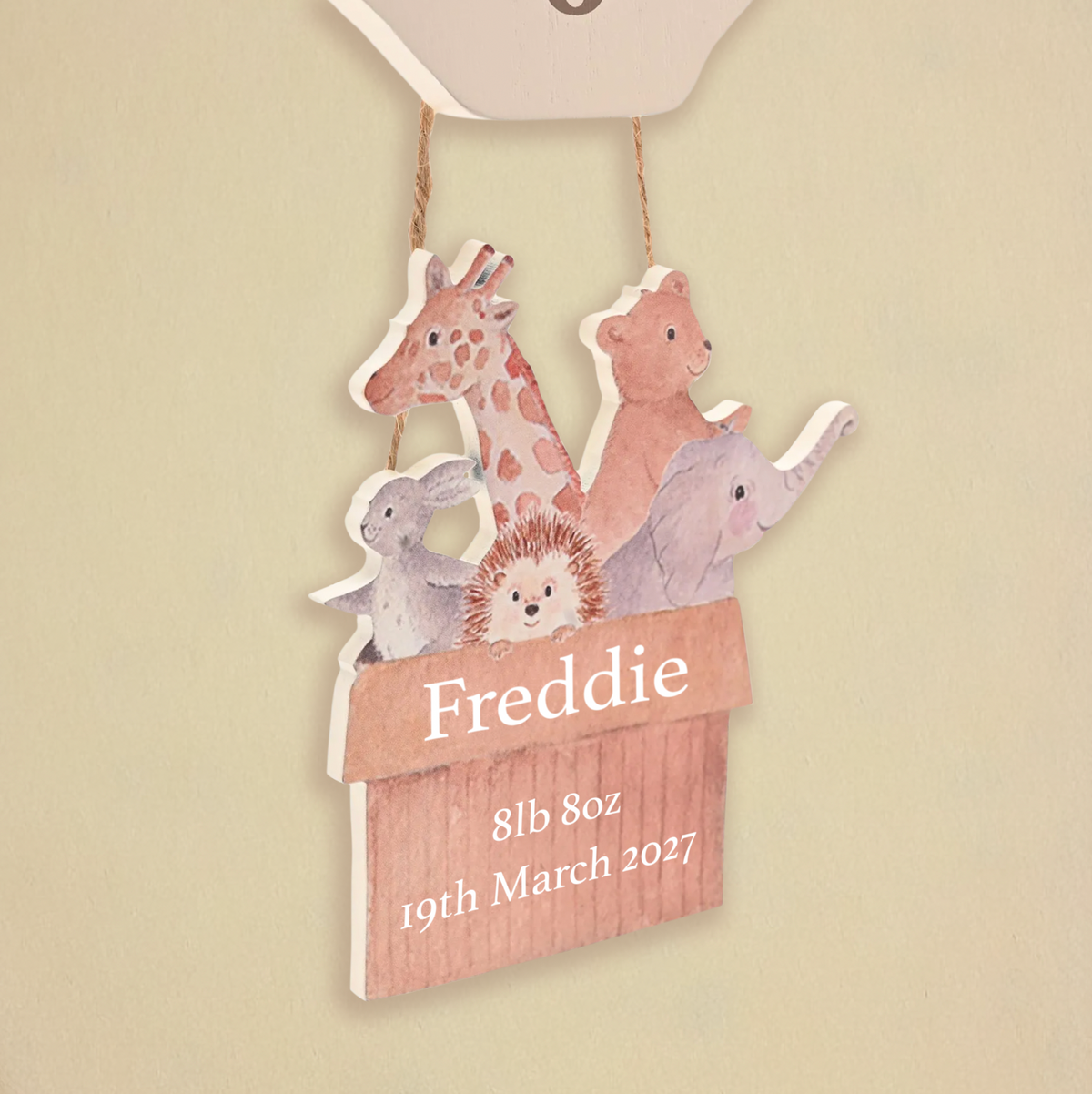 Personalised Nursery Hot Air Balloon Baby Wall Clock