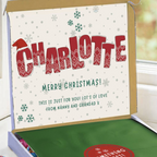 Personalised Christmas Sweet Hamper Retro Sweets Letterbox Gift