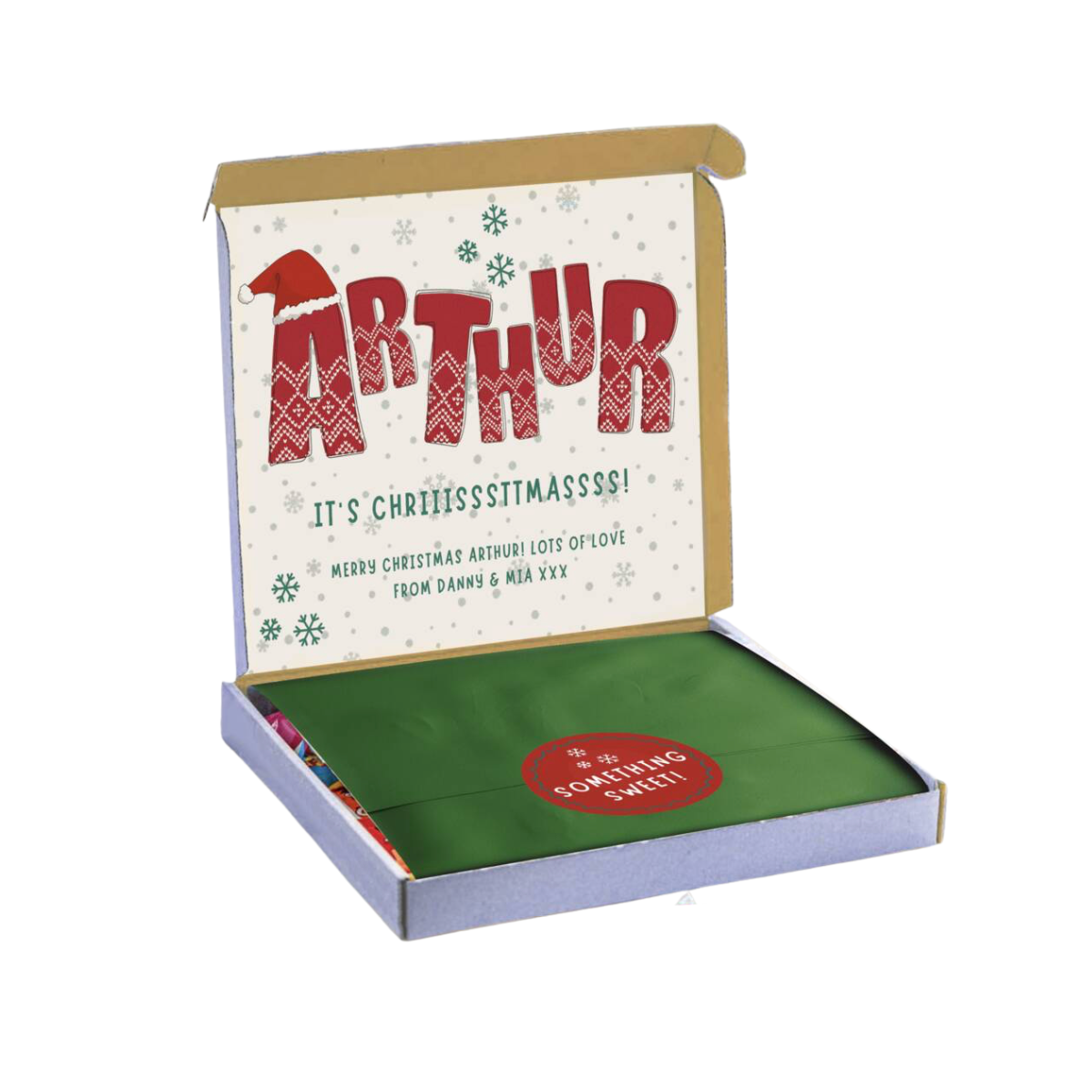 Personalised Christmas Sweet Hamper Retro Sweets Letterbox Gift