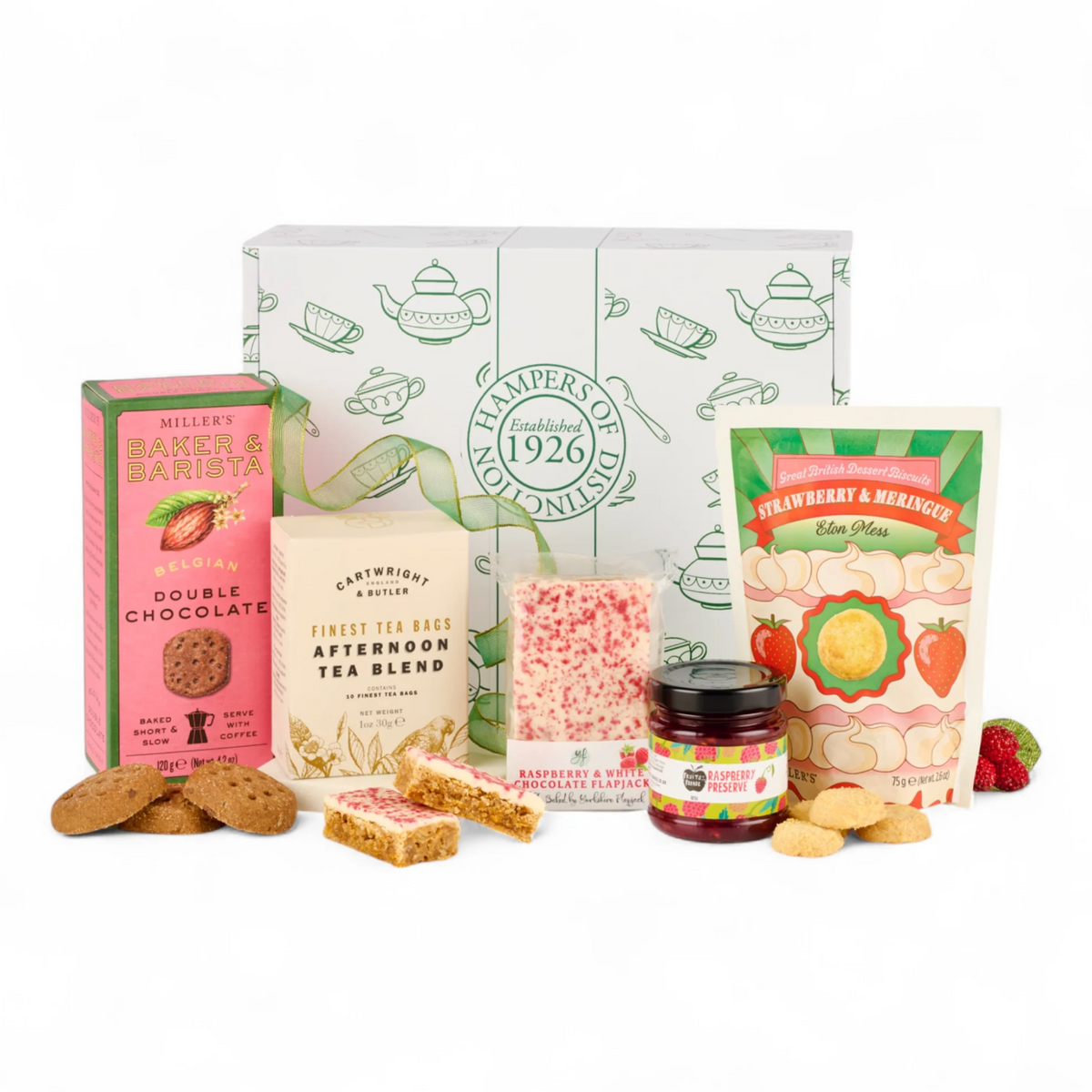 Afternoon Tea Gift Hamper Tea Biscuits Flapjack & Sweet Treats