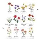 Personalised Birth Flower Wooden Jewellery Box