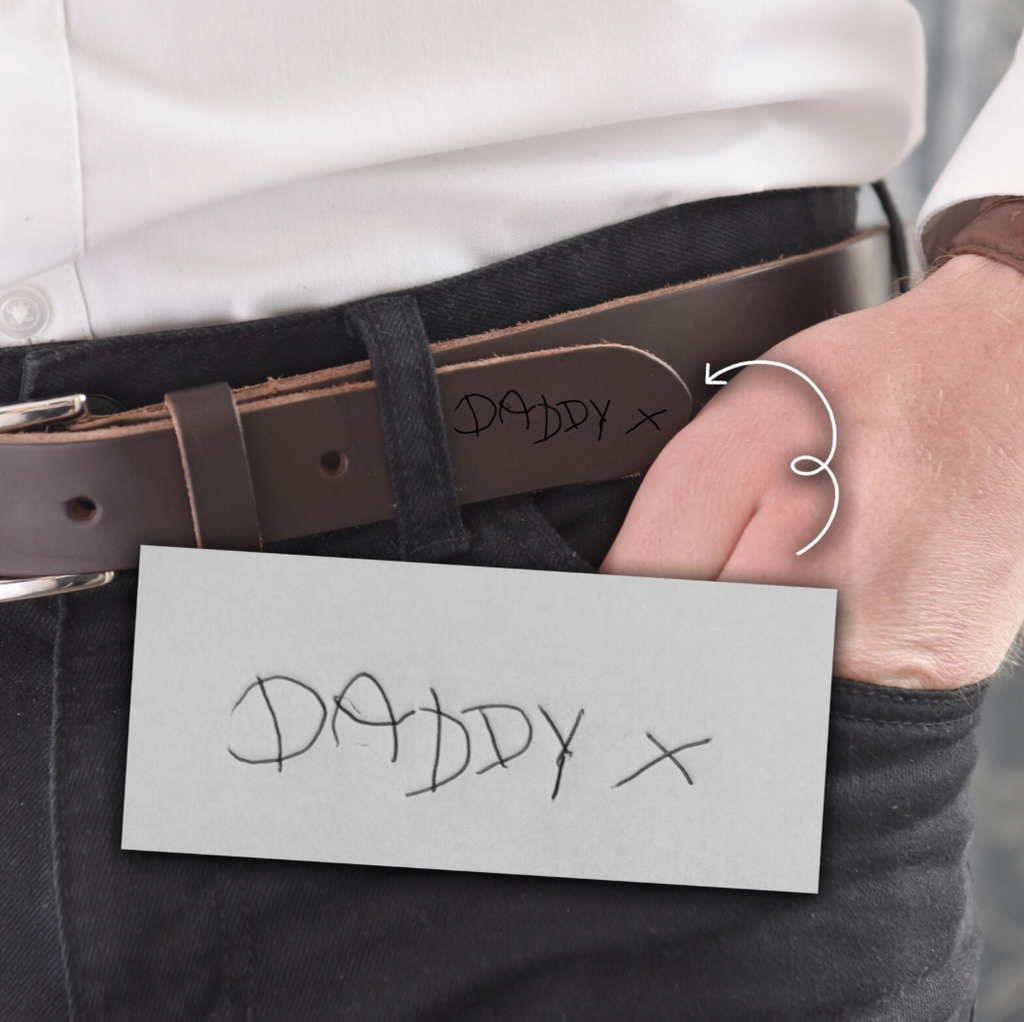 Personalised Children's Drawing Leather Belt