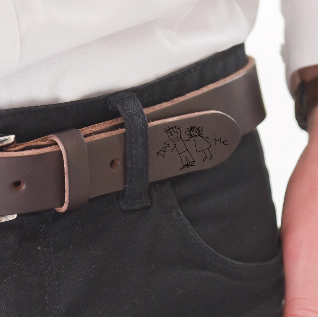 Personalised Children's Drawing Leather Belt