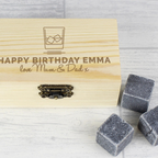 Personalised Whiskey Stones Gift Set