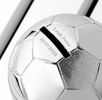 Personalised Silver Plated Football Money Box