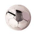 Personalised Silver Plated Football Money Box