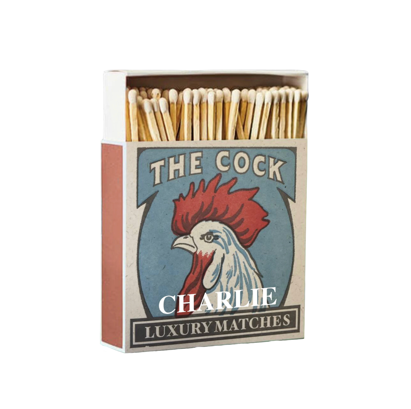 Personalised Cockerel Luxury Matches