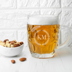 Personalised Dimpled Glass Beer Tankard