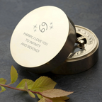 Personalised Zodiac Brass Sundial Compass