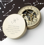 Personalised Zodiac Brass Sundial Compass