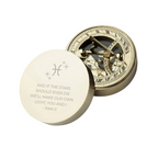 Personalised Zodiac Brass Sundial Compass