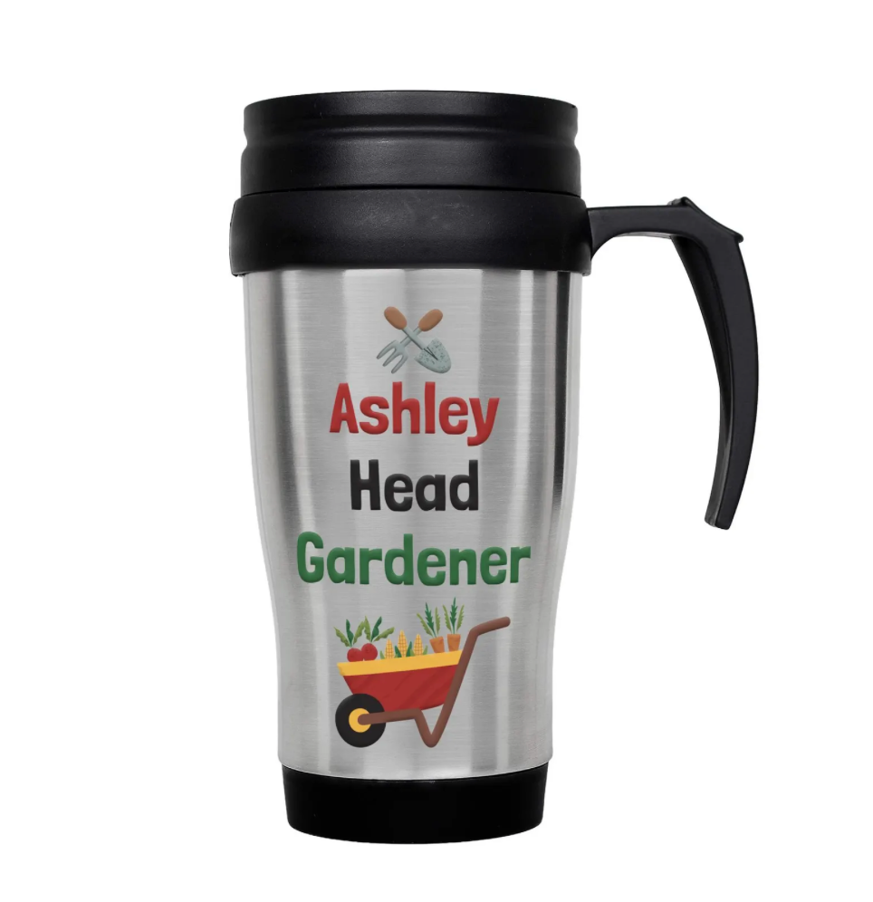 Personalised Head Gardener Travel Mug