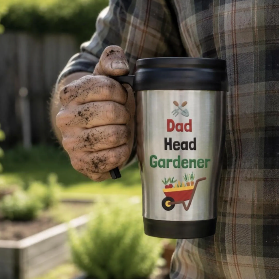 Personalised Head Gardener Travel Mug