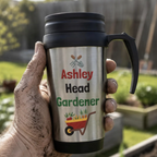 Personalised Head Gardener Travel Mug