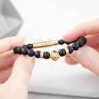 Personalised Men's Golden Lion Bracelet