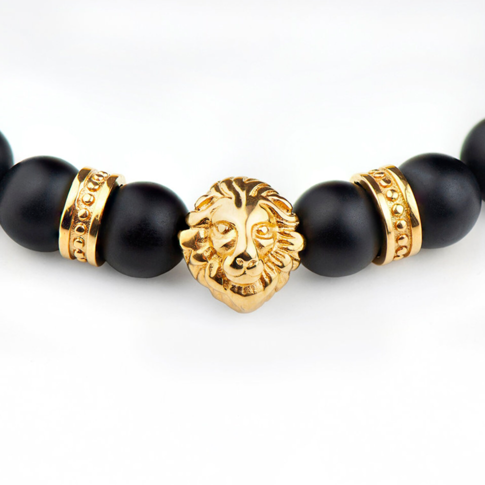 Personalised Men's Golden Lion Bracelet