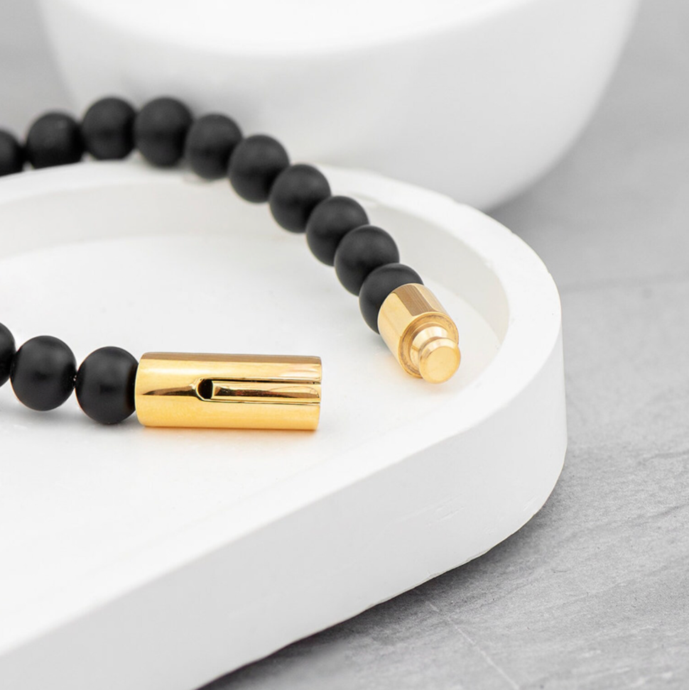 Personalised Men's Golden Lion Bracelet