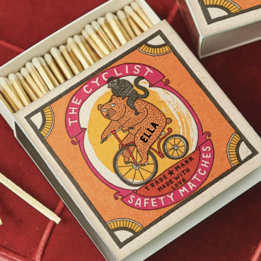 Personalised Cyclist Safety Matchbox