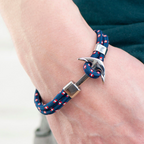 Personalised Men's Nautical Anchor Bracelet