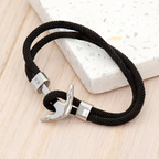 Personalised Men's Nautical Anchor Bracelet