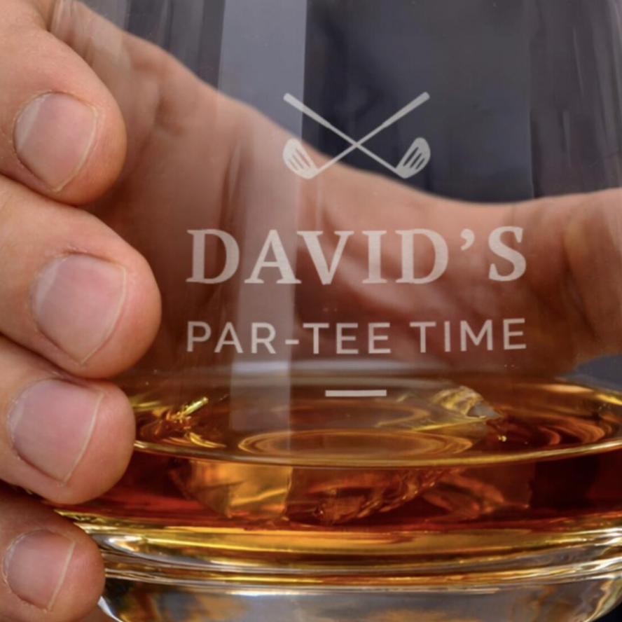 Custom Golf Design Whisky Tumbler Glass