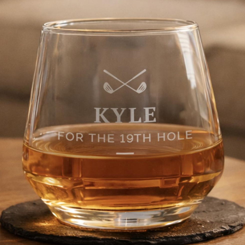 Custom Golf Design Whisky Tumbler Glass